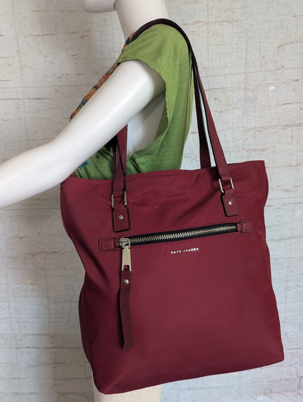 Marc Jacobs Rosewood Nylon Tote with Front Zip